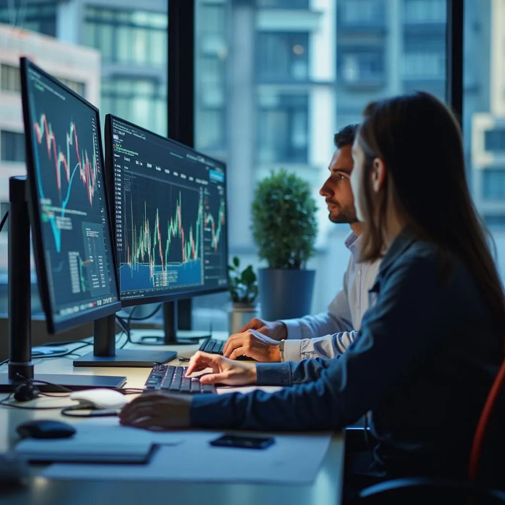 Diagnóstico financiero en oficina moderna